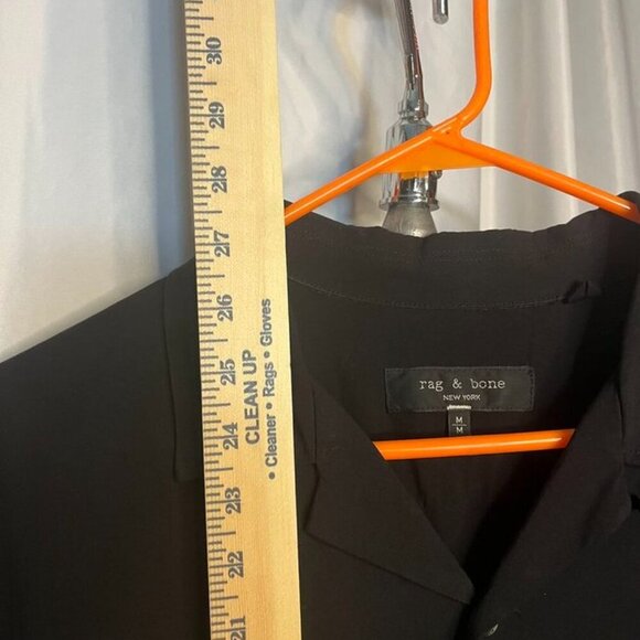 Rag & Bone Avery Viscose Camp Shirt Black Size M - Picture 8 of 13